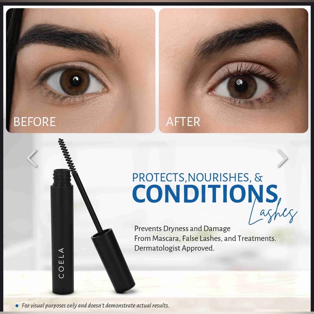 NIB COELA Overnight Lash Conditioning Serum | Castor Oil + Biotin | Vegan | 4mL - Picture 2 of 7